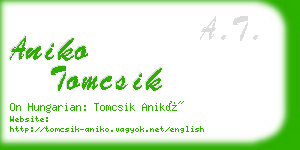 aniko tomcsik business card